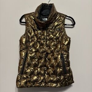 The North Face Puffer Down Vest Winter Holladown Crop CopperWomen's Size XS-
TP